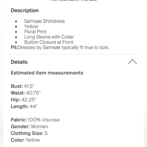 Samsoe floral print button down midi dress with long sleeves - Picture 4 of 4